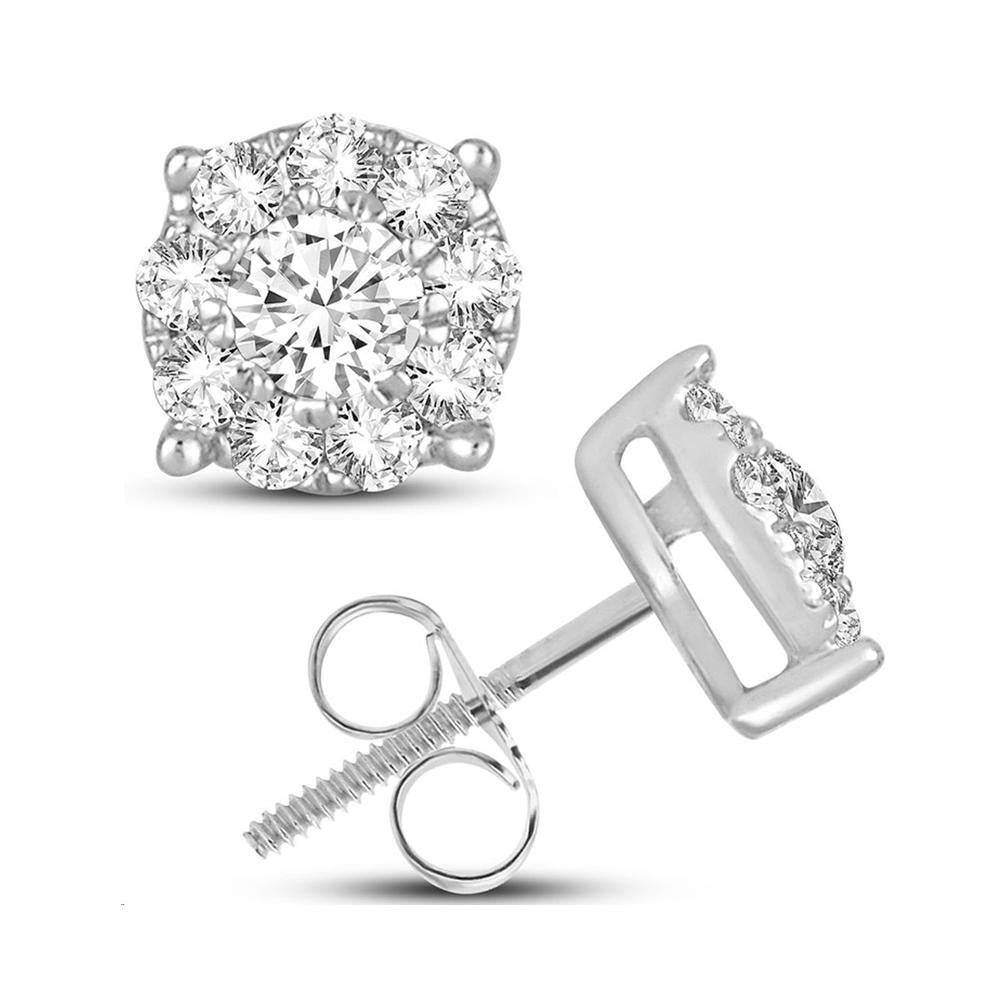 14K White Gold Magnificent 0.25Ct Diamond Earring