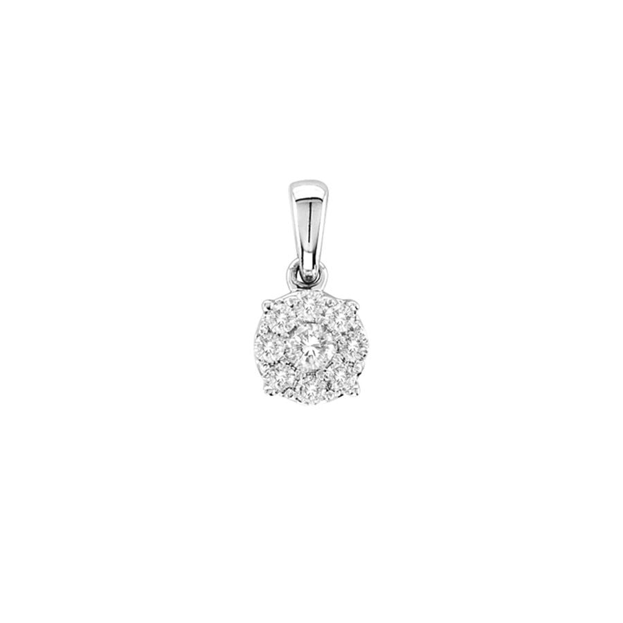 14K White Gold Exquisite 0.33Ct Diamond Pendant