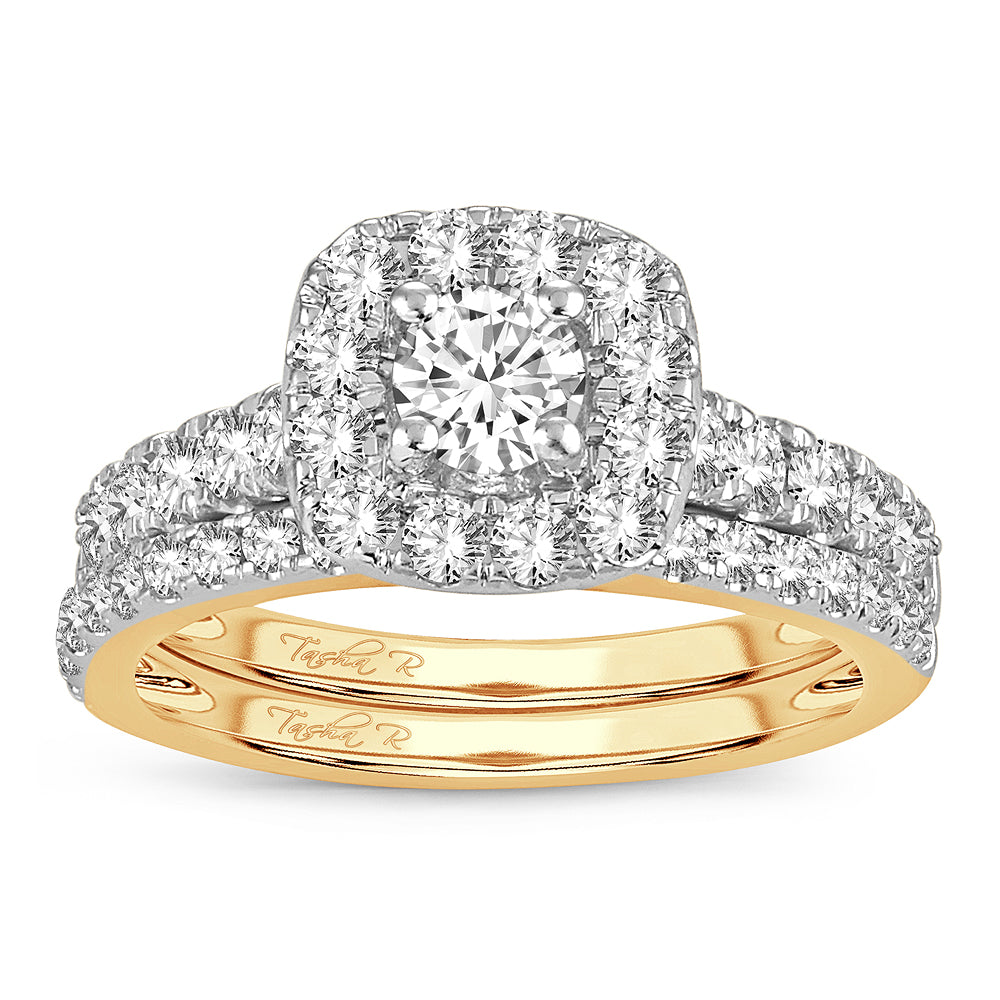 14K Yellow Gold Magnifcnet 1.50Ct Diamond Bridal Ring