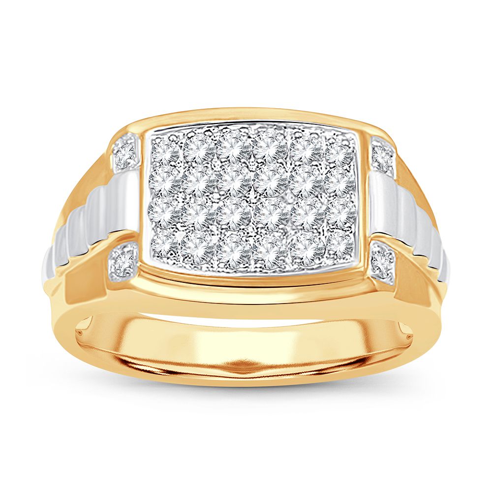 14K Yellow Gold Dazzling 0.75Ct Diamond Ring