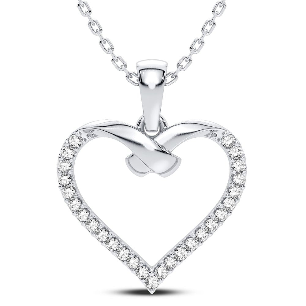 14K White Gold Magnifcnet 0.15Ct Diamond Pendant