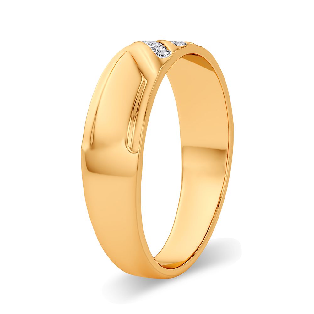 14K Yellow Gold Gorgeous 0.10Ct Diamond Band