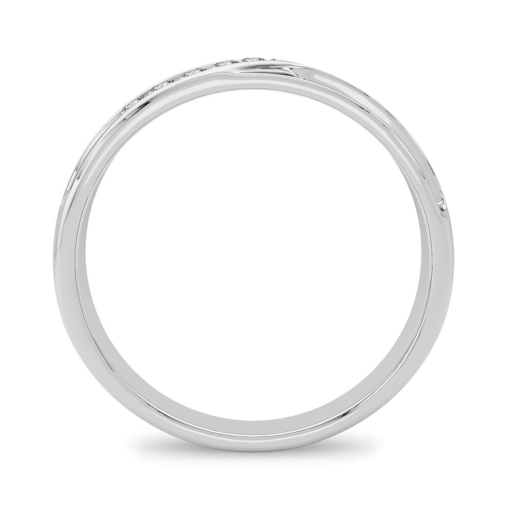 14K White Gold Beautiful 0.15Ct Diamonf Band