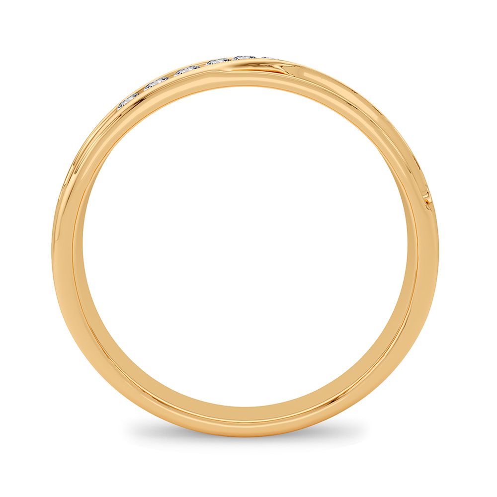 14K Yellow Gold Elegant 0.15Ct Diamonf Band