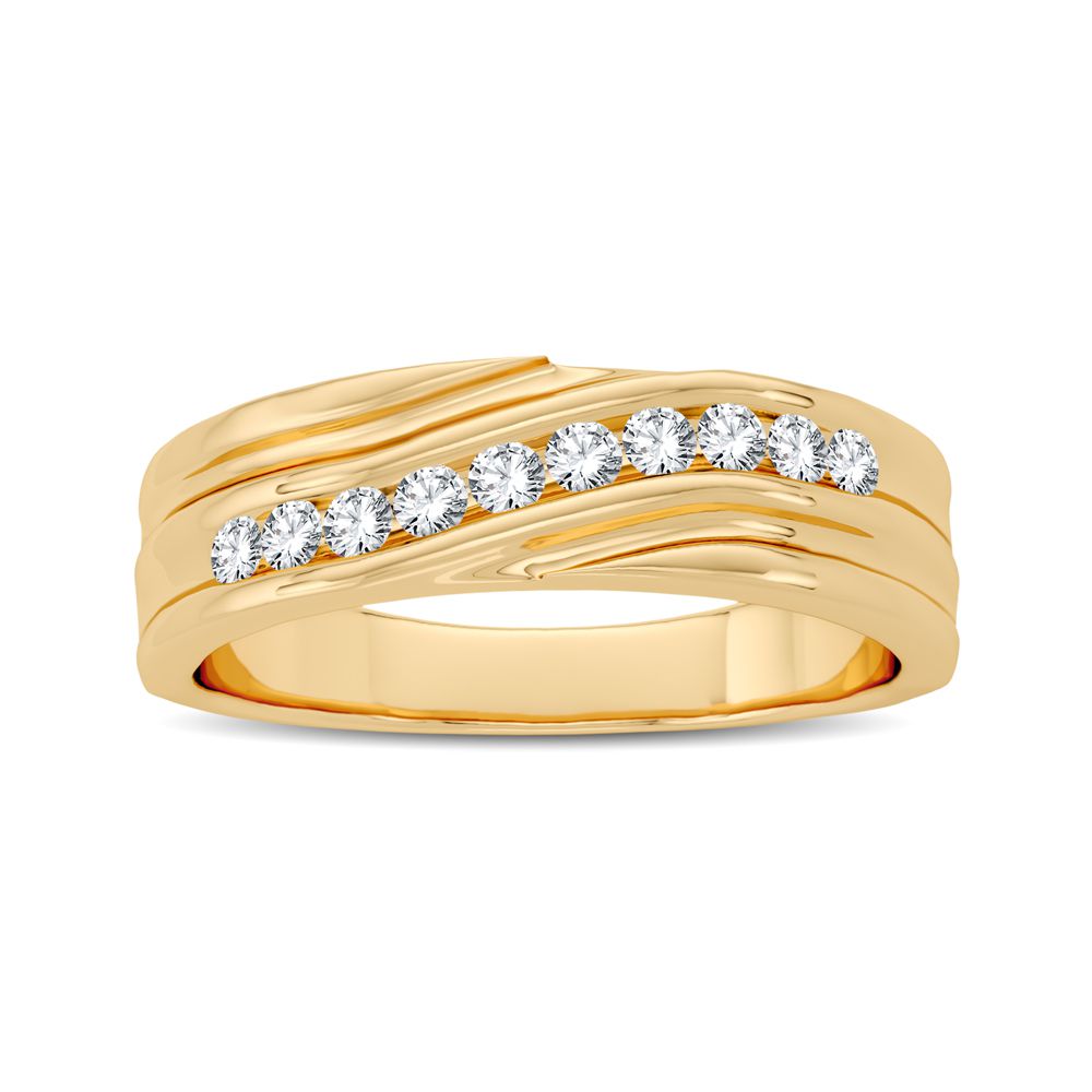 14K Yellow Gold Gorgeous 0.25Ct Diamond Band