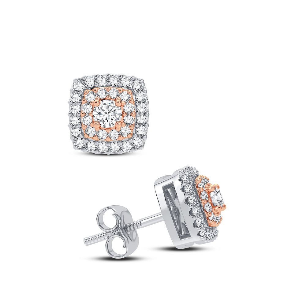 14K White Gold Dazzling 0.20Ct Diamond Earring