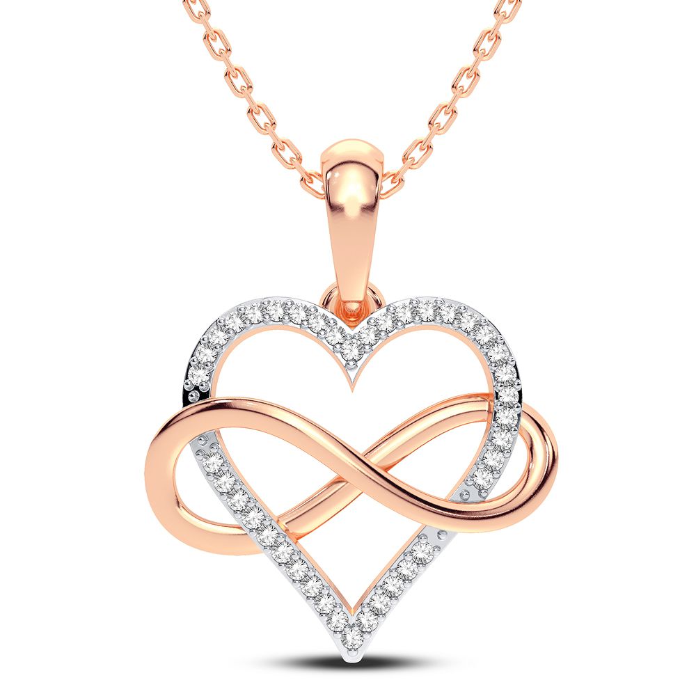 14K Rose Gold Gorgeous 0.10Ct Diamond Pendant