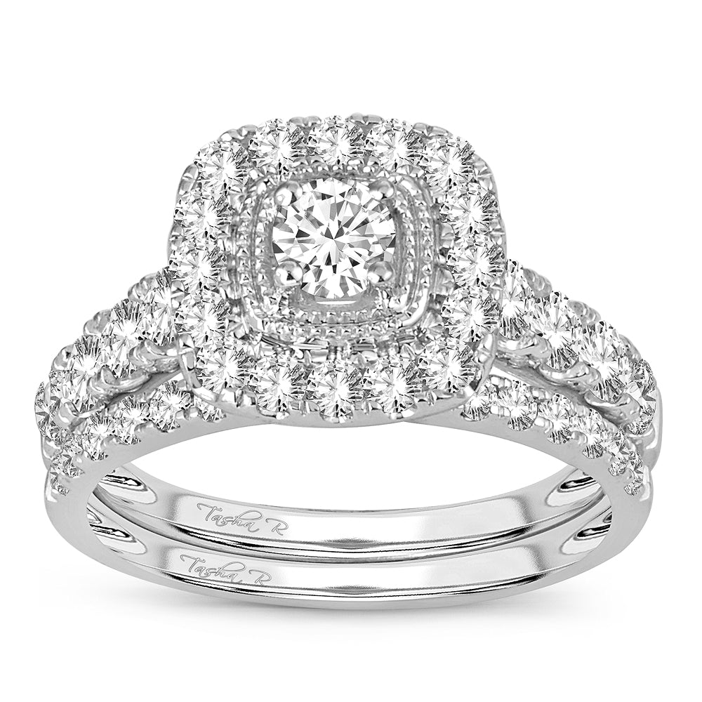 14K White Gold Gorgeous 1.50Ct Diamond Bridal Ring