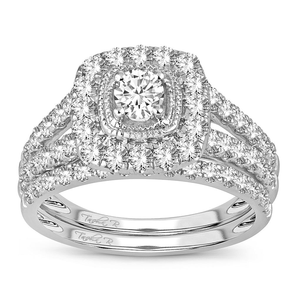 14K White Gold Beautiful 1.50Ct Diamond Bridal Ring