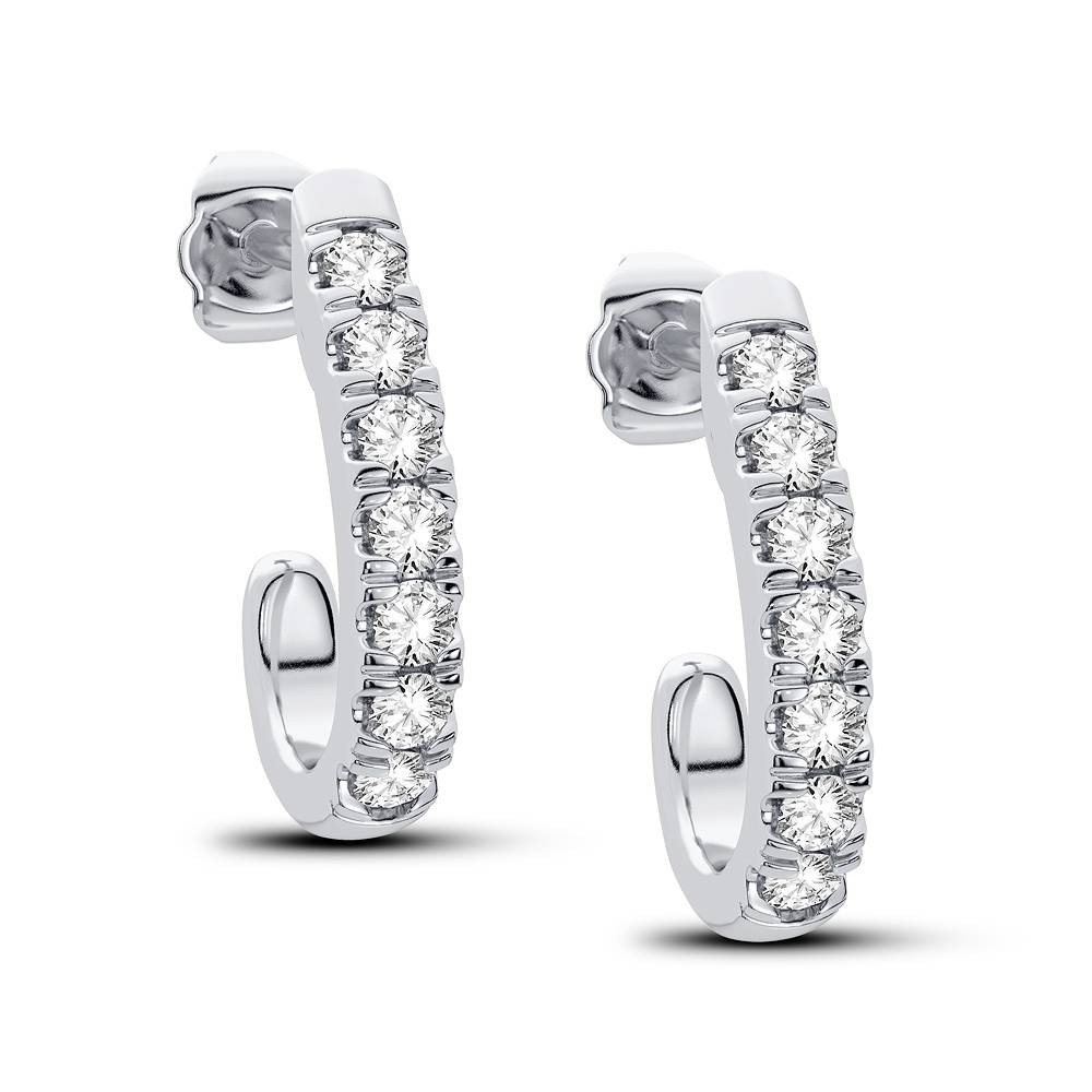 14K White Gold Beautiful 0.27Ct Diamond Earring