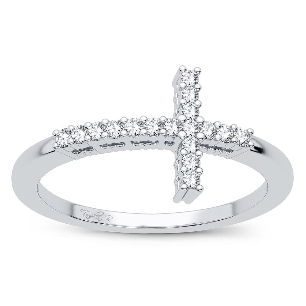 14K White Gold Magnifcnet 0.11Ct Diamond Ring