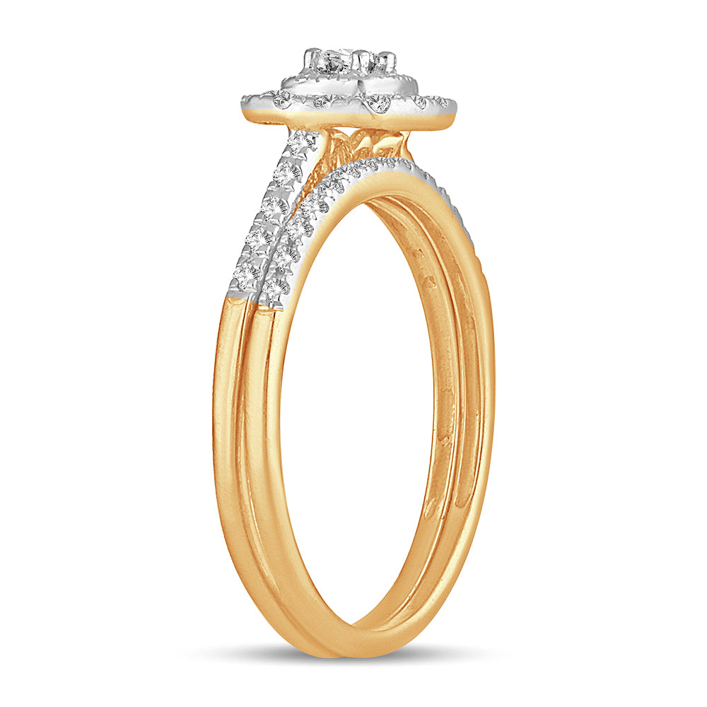 14K Yellow Gold Exquisite 0.33Ct Diamond Bridal