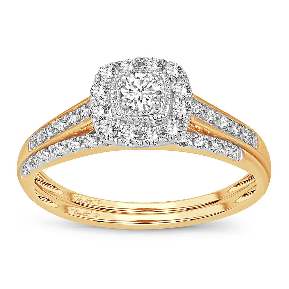 14K Yellow Gold Beautiful 0.33Ct Diamond Bridal