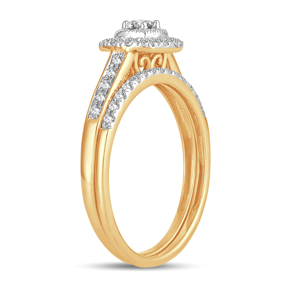 14K Yellow Gold Beautiful 0.33Ct Diamond Bridal