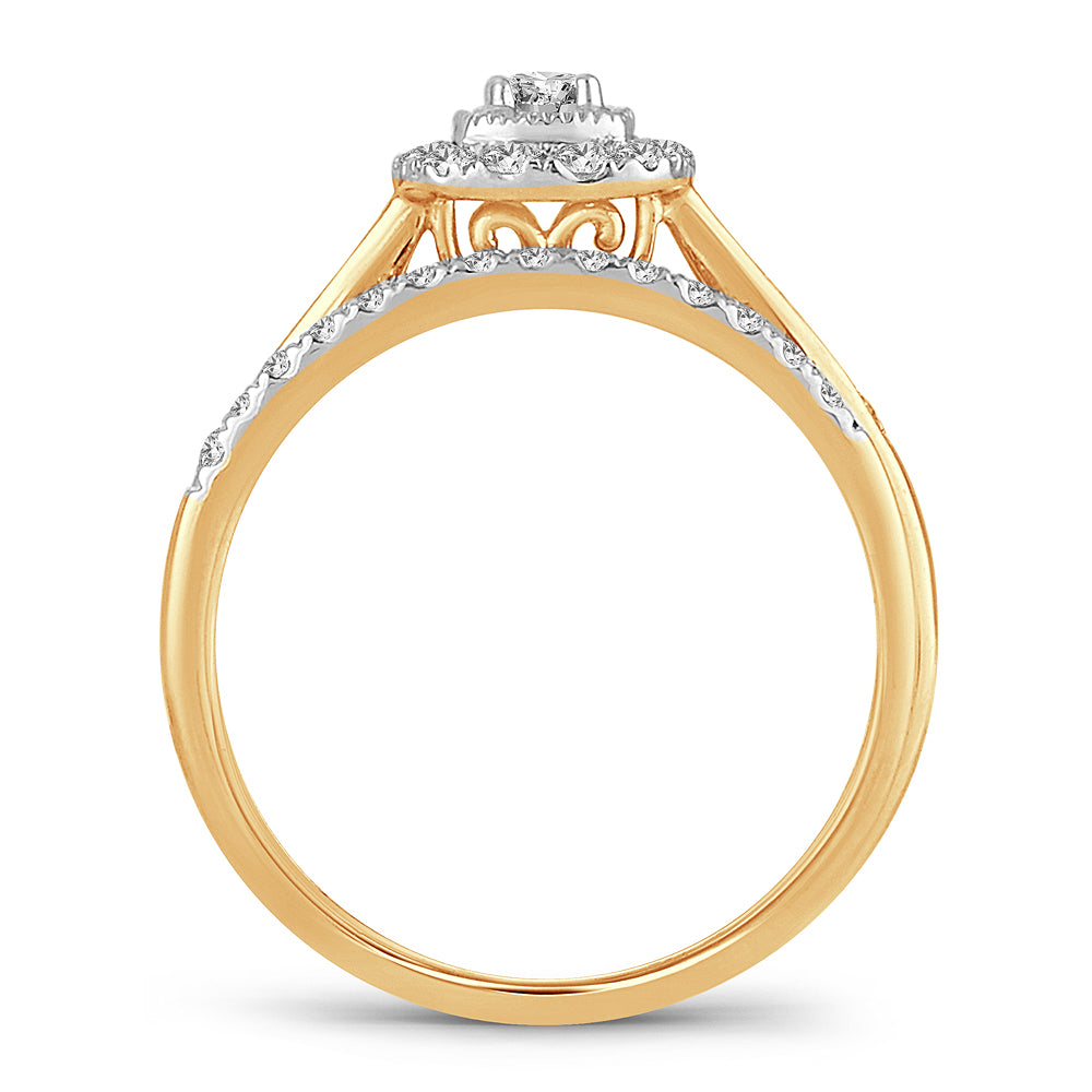 14K Yellow Gold Beautiful 0.33Ct Diamond Bridal