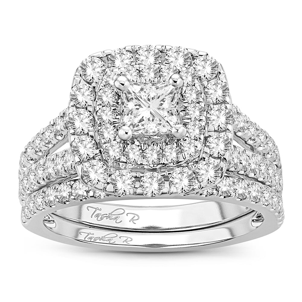 14K White Gold Gorgeous 2.00Ct Diamond Bridal Ring