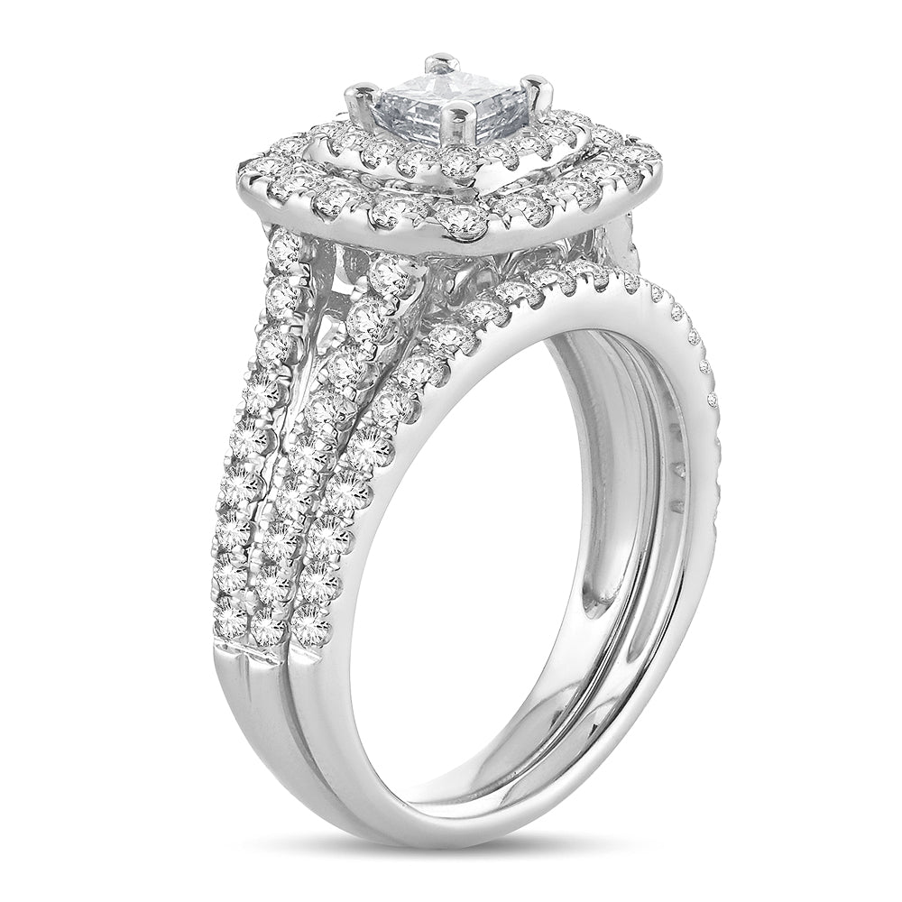 14K White Gold Gorgeous 2.00Ct Diamond Bridal Ring