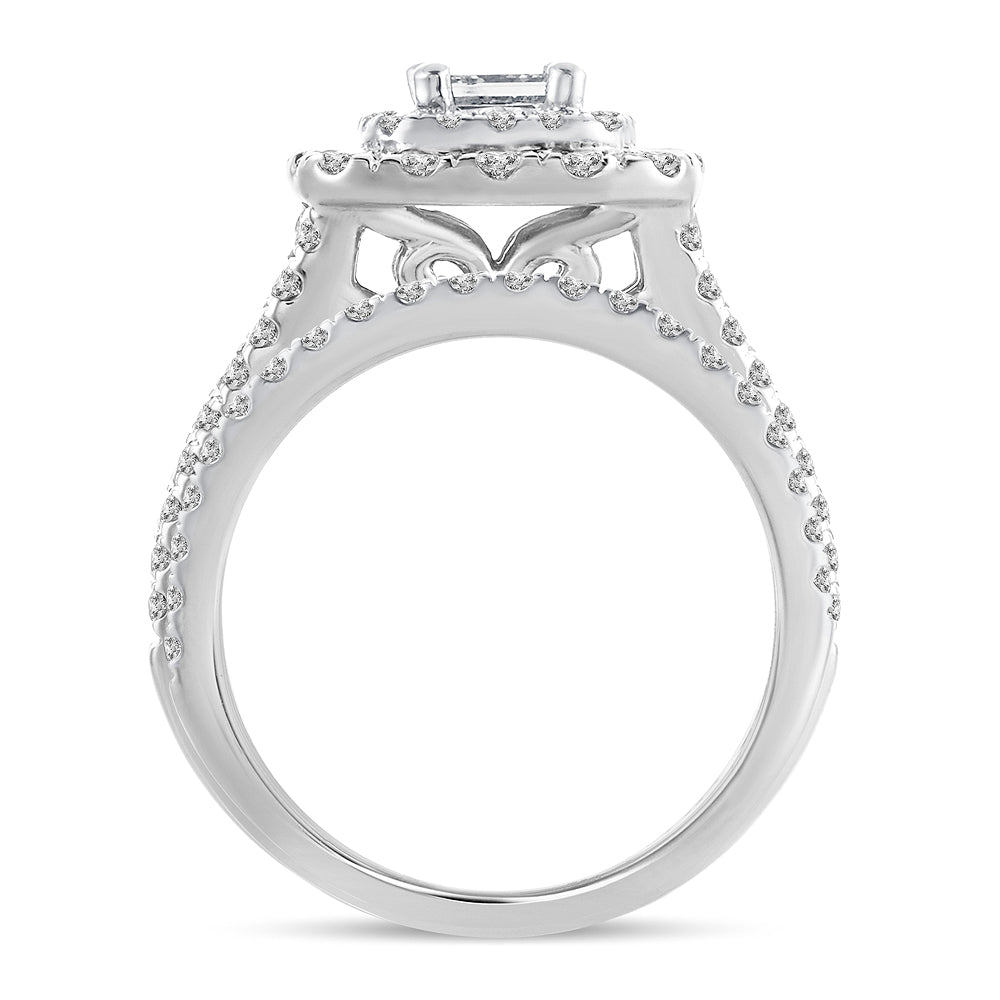 14K White Gold Gorgeous 2.00Ct Diamond Bridal Ring