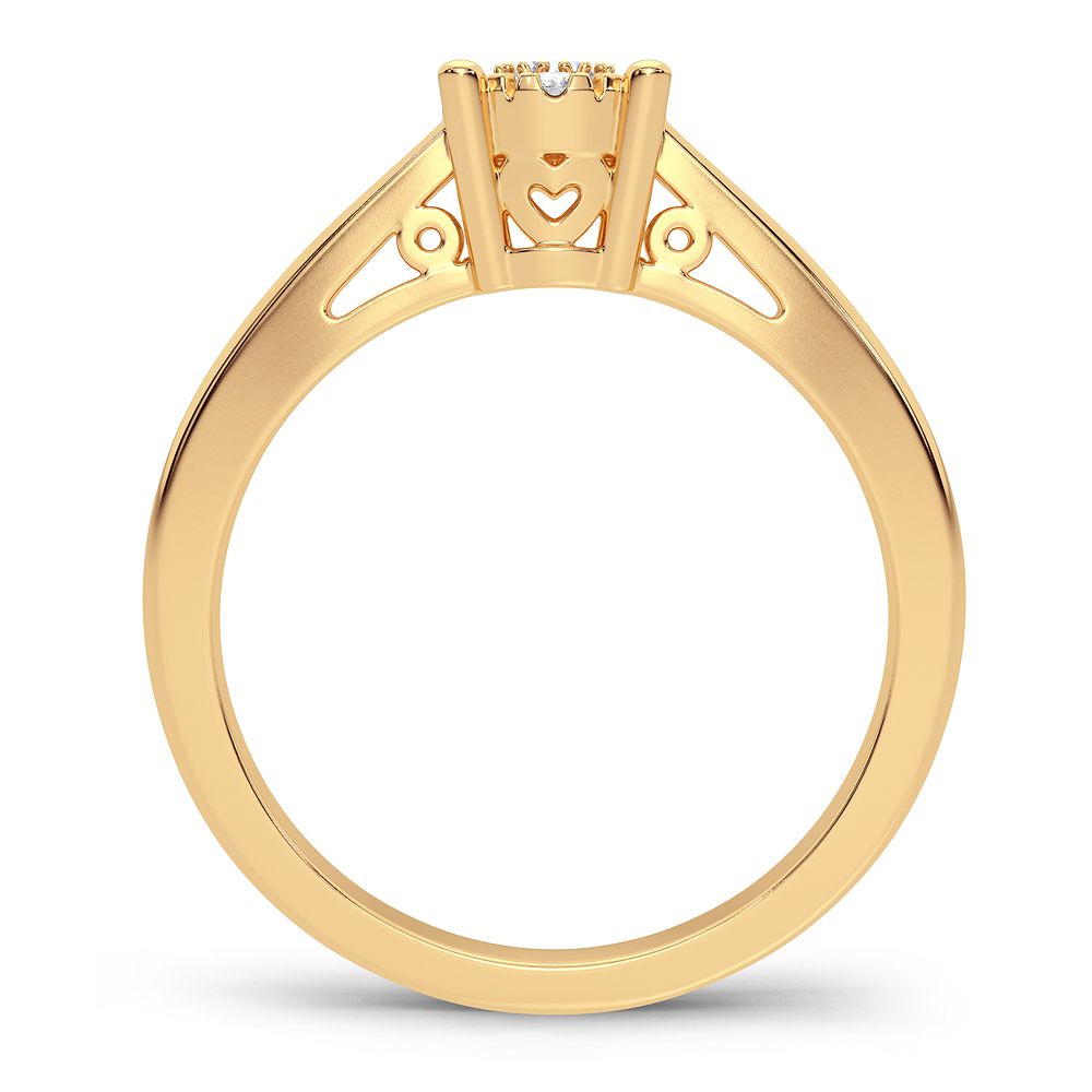 14K Yellow Gold Dazzling 0.14Ct Diamond Ring