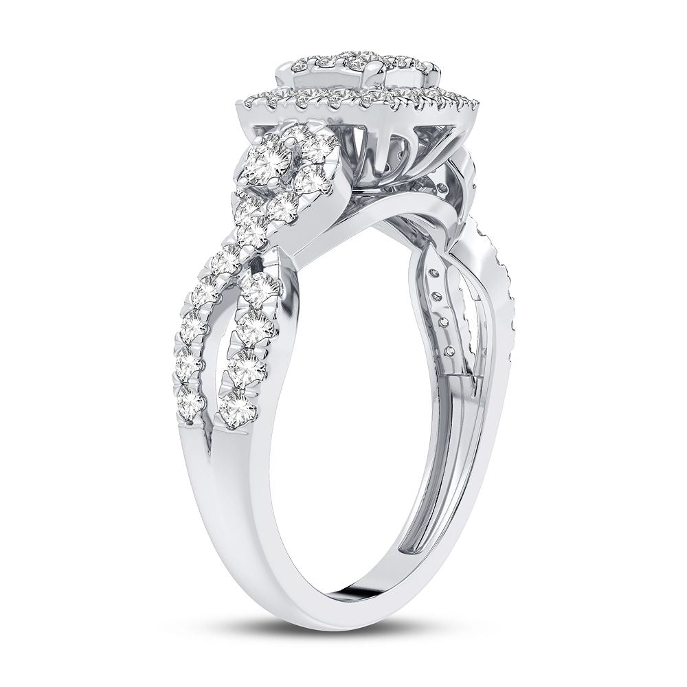 14K White Gold Beautiful 0.75Ct Diamond Ring