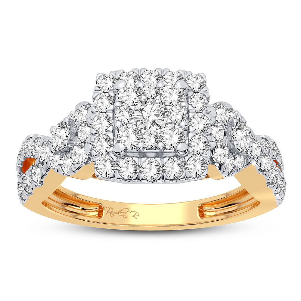 14K Yellow Gold Dazzling 0.75Ct Diamond Ring