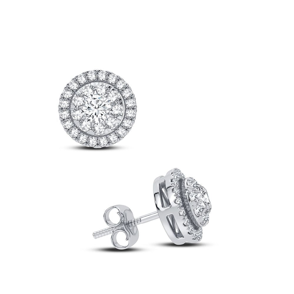 14K White Gold Gorgeous 0.40Ct Diamond Earring