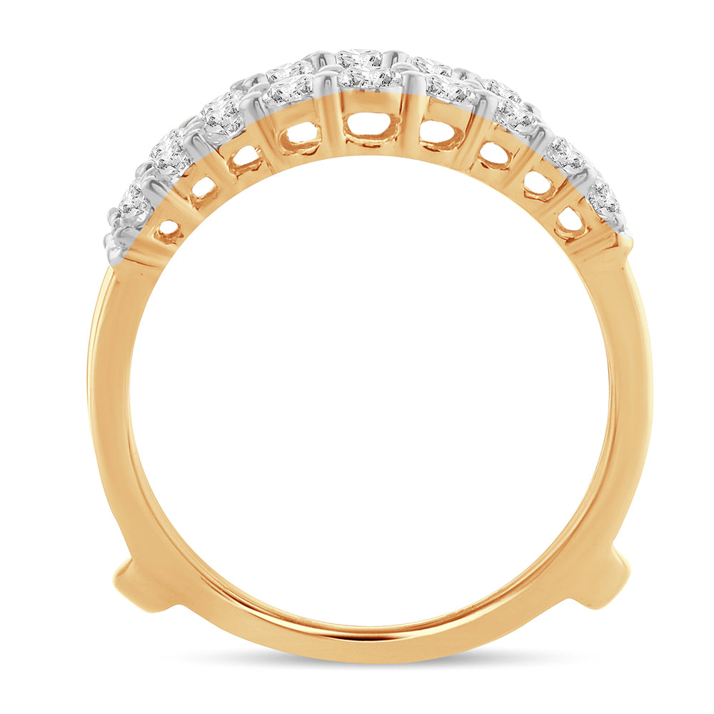 14K Yellow Gold Gorgeous 1.00Ct Diamond Ring Guard