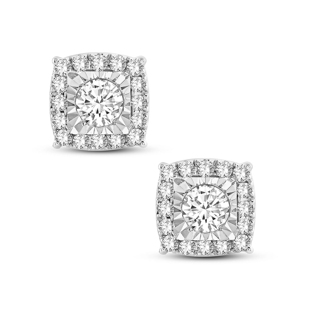 14K White Gold Beautiful 0.50Ct Diam Earring