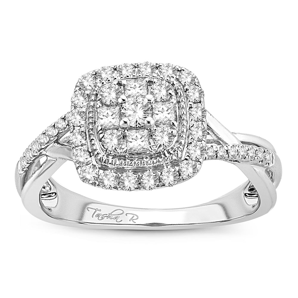 14K White Gold Gorgeous 0.51Ct Engagement Ring