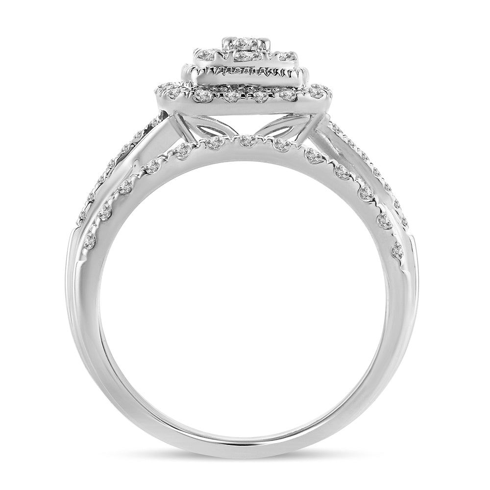 14K White Gold Gorgeous 0.51Ct Engagement Ring