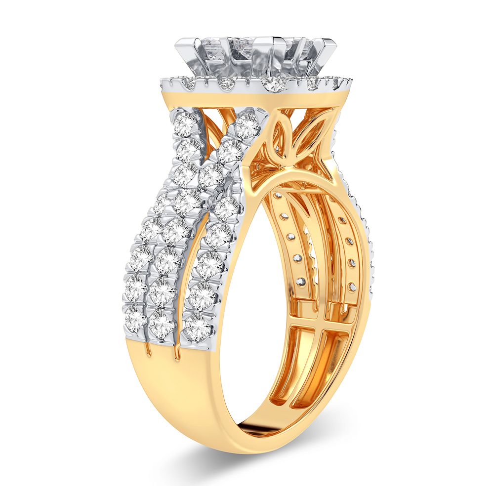 14K Yellow Gold Magnifcnet 2.00Ct Diamond Ring