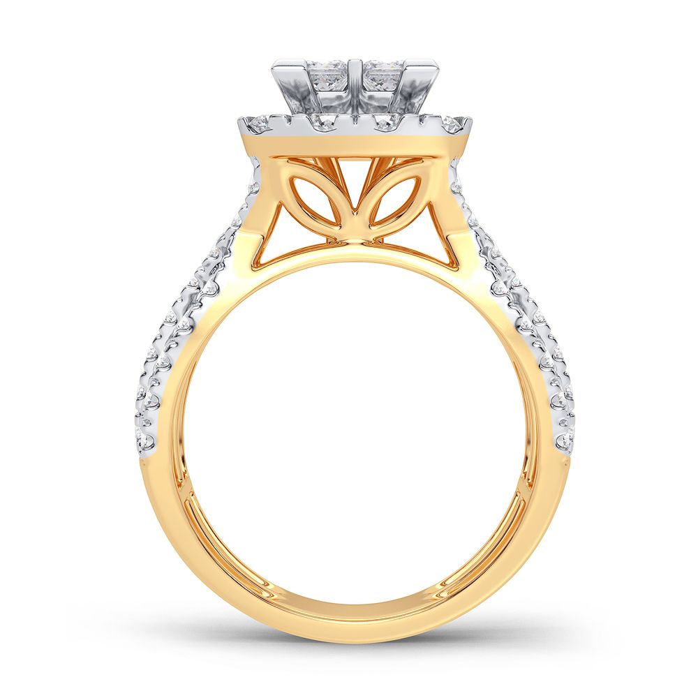 14K Yellow Gold Magnifcnet 2.00Ct Diamond Ring