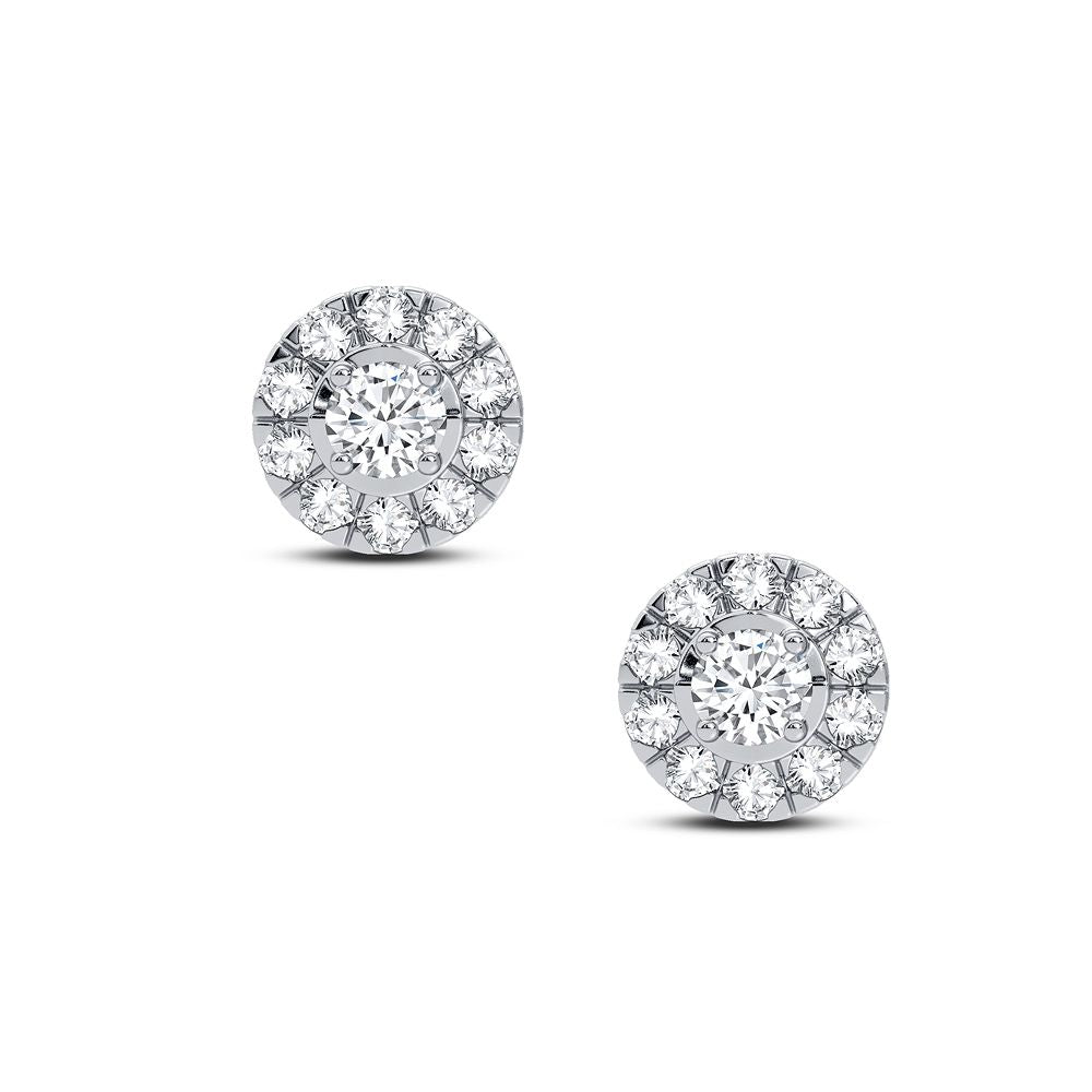 14K White Gold Elegant 0.25Ct Diamond Earring