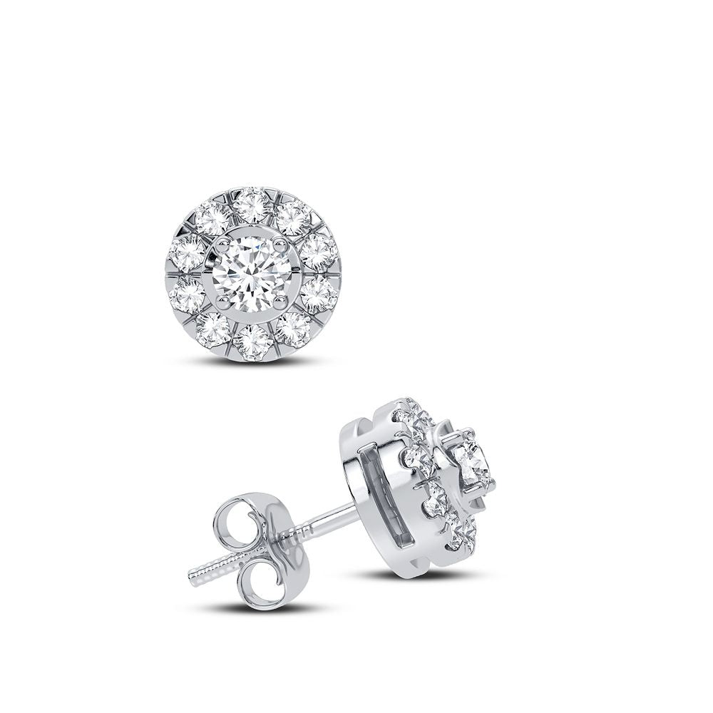 14K White Gold Elegant 0.25Ct Diamond Earring