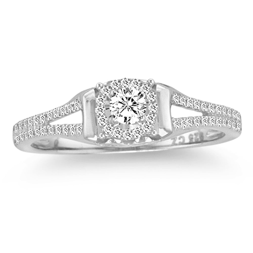 14K White Gold Gorgeous 0.25Ct Diamond Ring