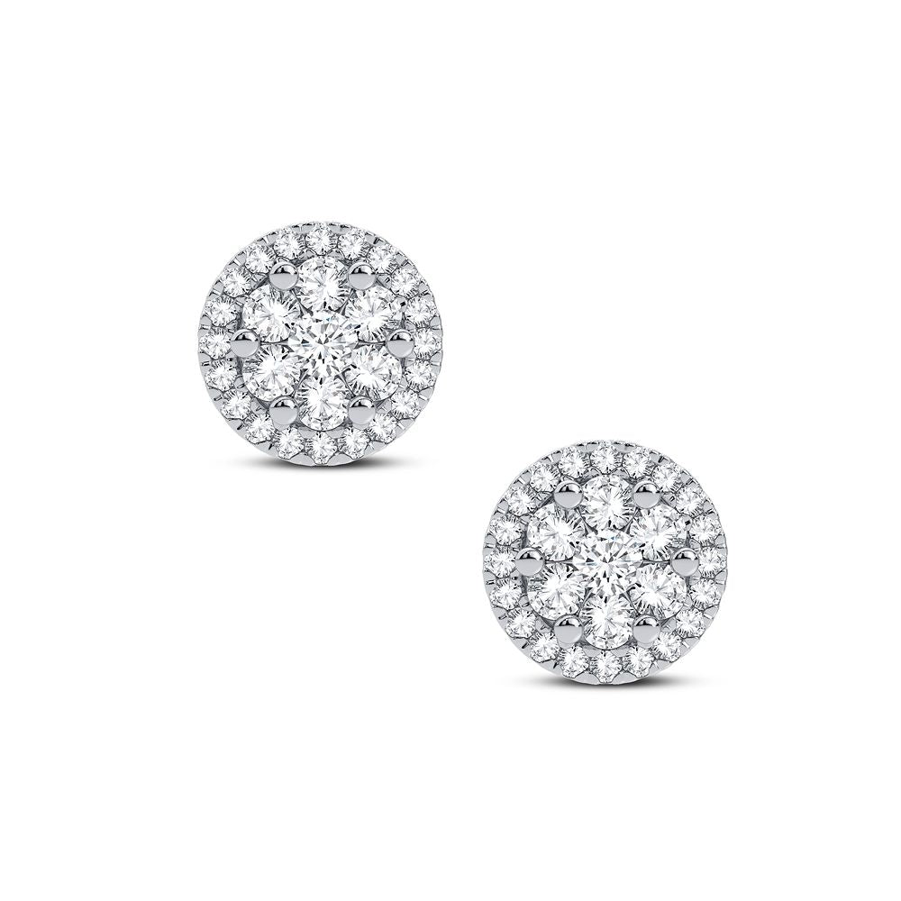 14K White Gold Exquisite 0.50Ct Diamond Earring