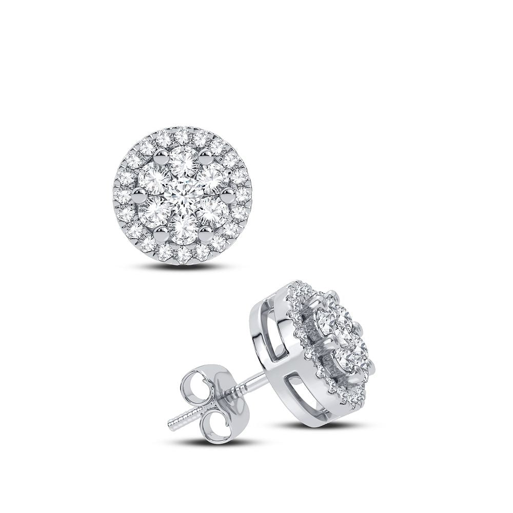 14K White Gold Exquisite 0.50Ct Diamond Earring