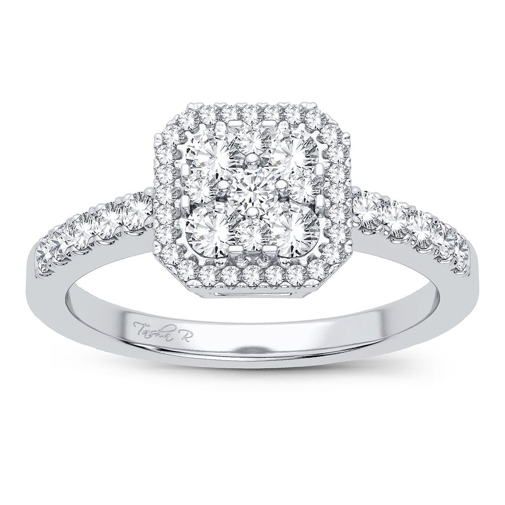 14K White Gold Magnifcnet 0.50Ct Diamond Ring