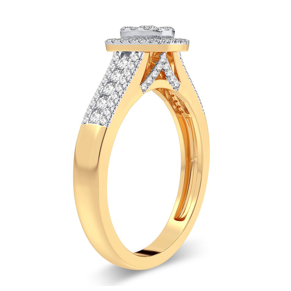 14K Yellow Gold Gorgeous 0.45Ct Diamond Ring