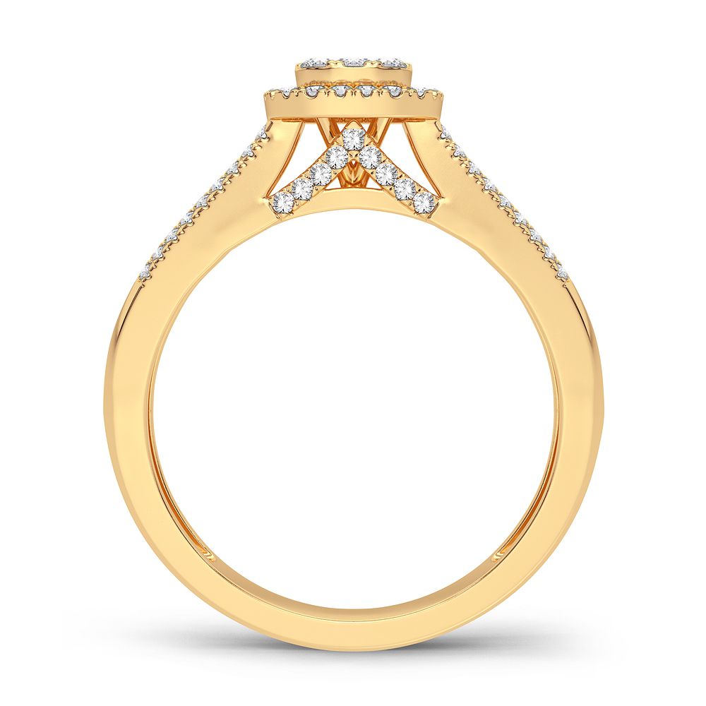 14K Yellow Gold Gorgeous 0.45Ct Diamond Ring