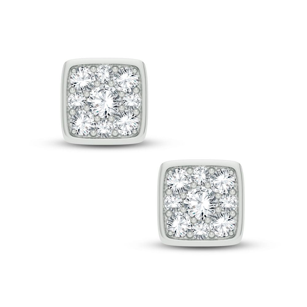 14K White Gold 0.50Ct Diamond Earring