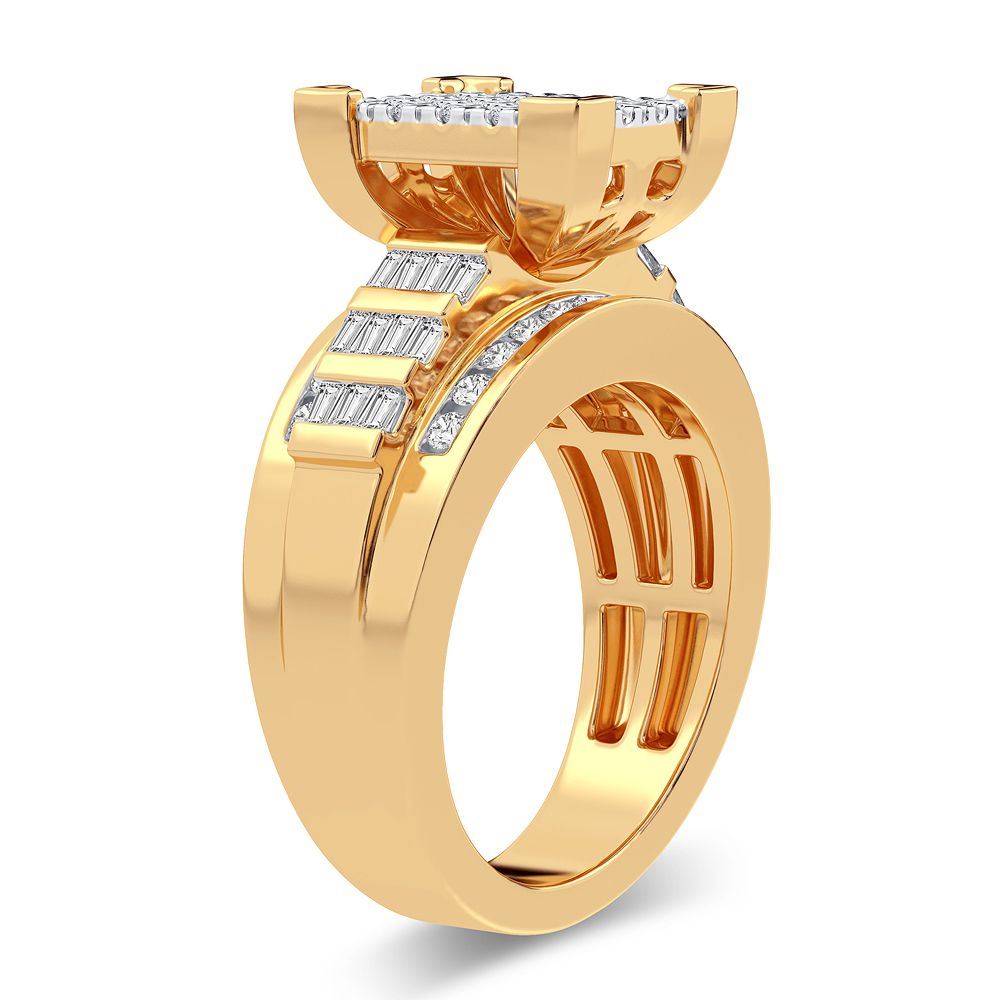 10K Yellow Gold Magnifcnet 1.00Ct Diamond Ring