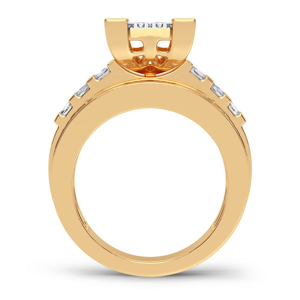 10K Yellow Gold Magnifcnet 1.00Ct Diamond Ring