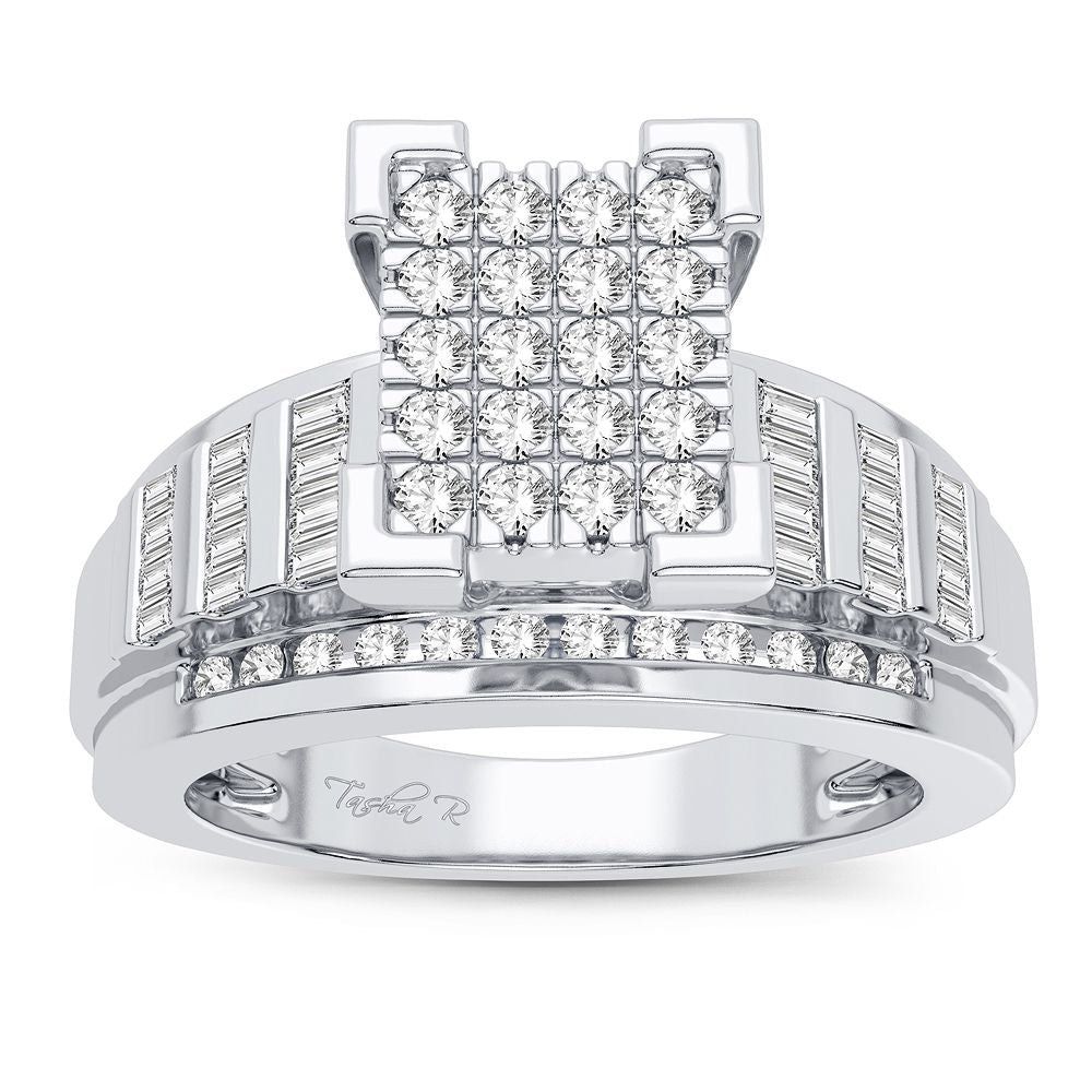 10K White Gold Dazzling 0.50Ct Diamond Ring