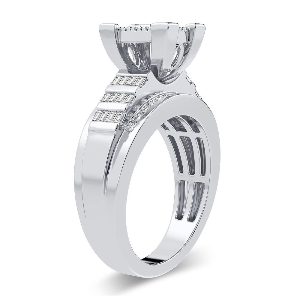 10K White Gold Dazzling 0.50Ct Diamond Ring