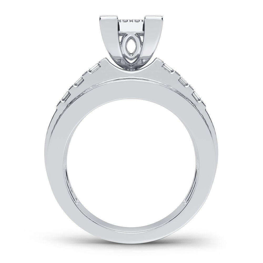 10K White Gold Dazzling 0.50Ct Diamond Ring