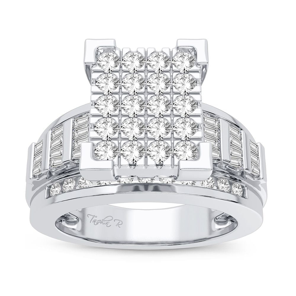 10K White Gold Exquisite 1.00Ct Diamond Ring