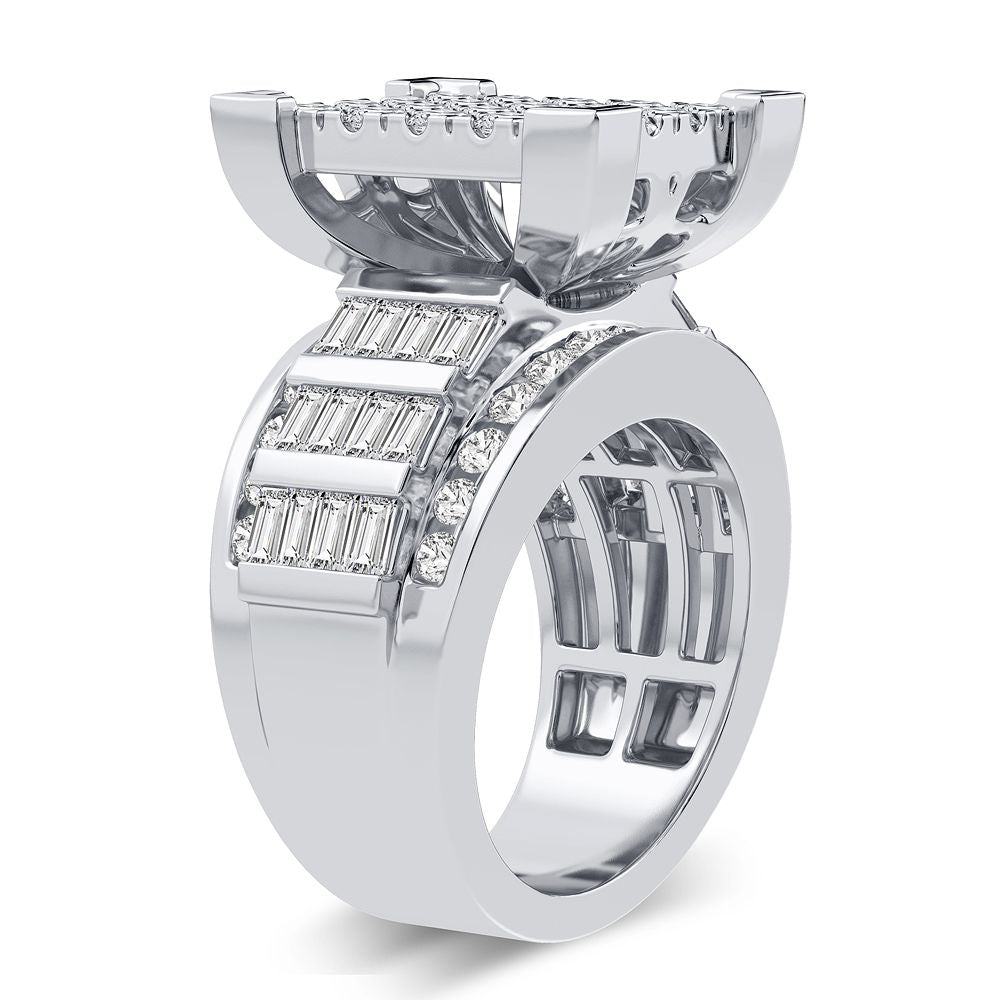 10K White Gold Elegant 3.00Ct Diamond Ring