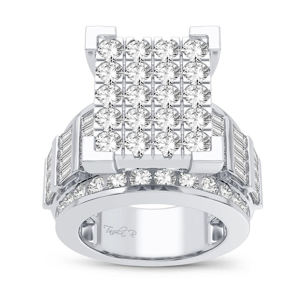 10K White Gold Dazzling 3.90Ct Diamond Ring