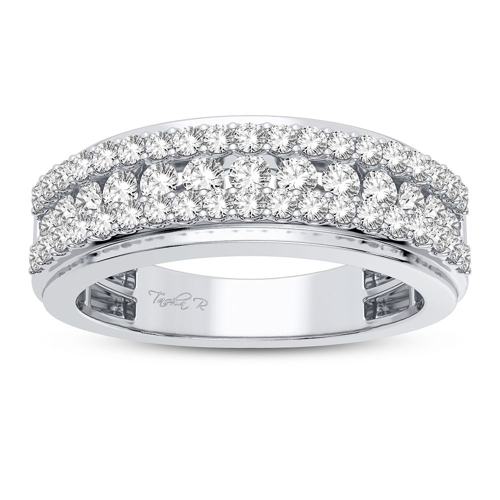 14K White Gold Elegant 1.00Ct Diamond Band